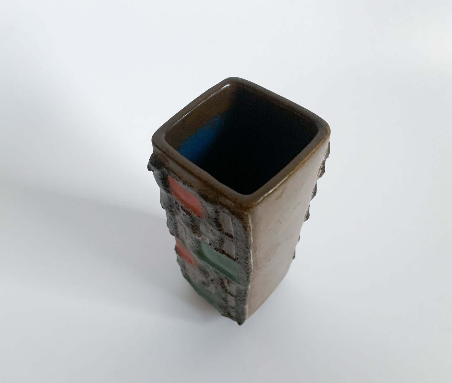 Fat lava ceramic vase, Strehla | Vintage German pottery