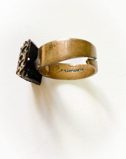 Bronze ring Pitsi by Pentti Sarpaneva