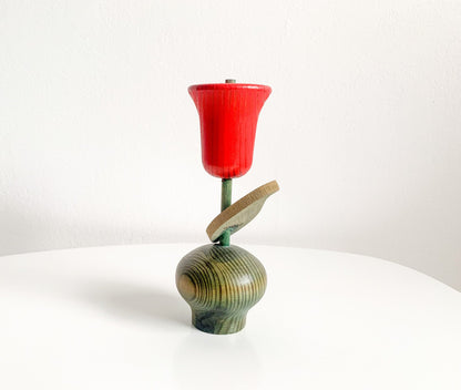 Wood Flower home decor by Aarikka Finland, Tulip