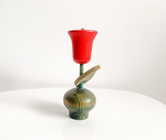Wood Flower home decor by Aarikka Finland, Tulip