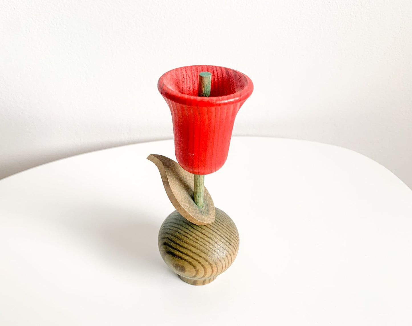 Wood Flower home decor by Aarikka Finland, Tulip