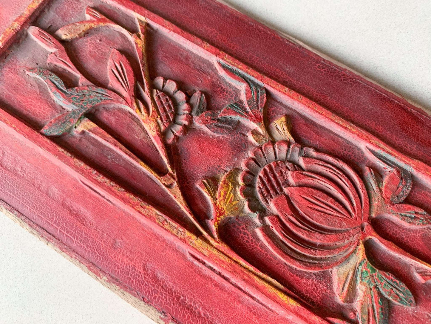 Old Chinese carved panel, 1800-early 1900s. Decoration item and Art object