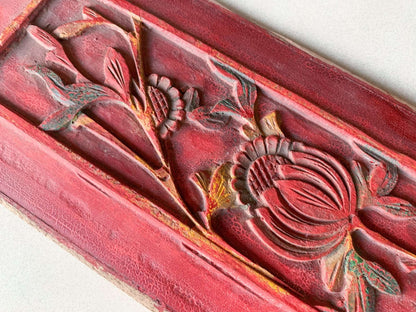 Old Chinese carved panel, 1800-early 1900s. Decoration item and Art object