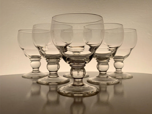 Riihimaki, Set of 6 glasses Reima series, Finland 1940s