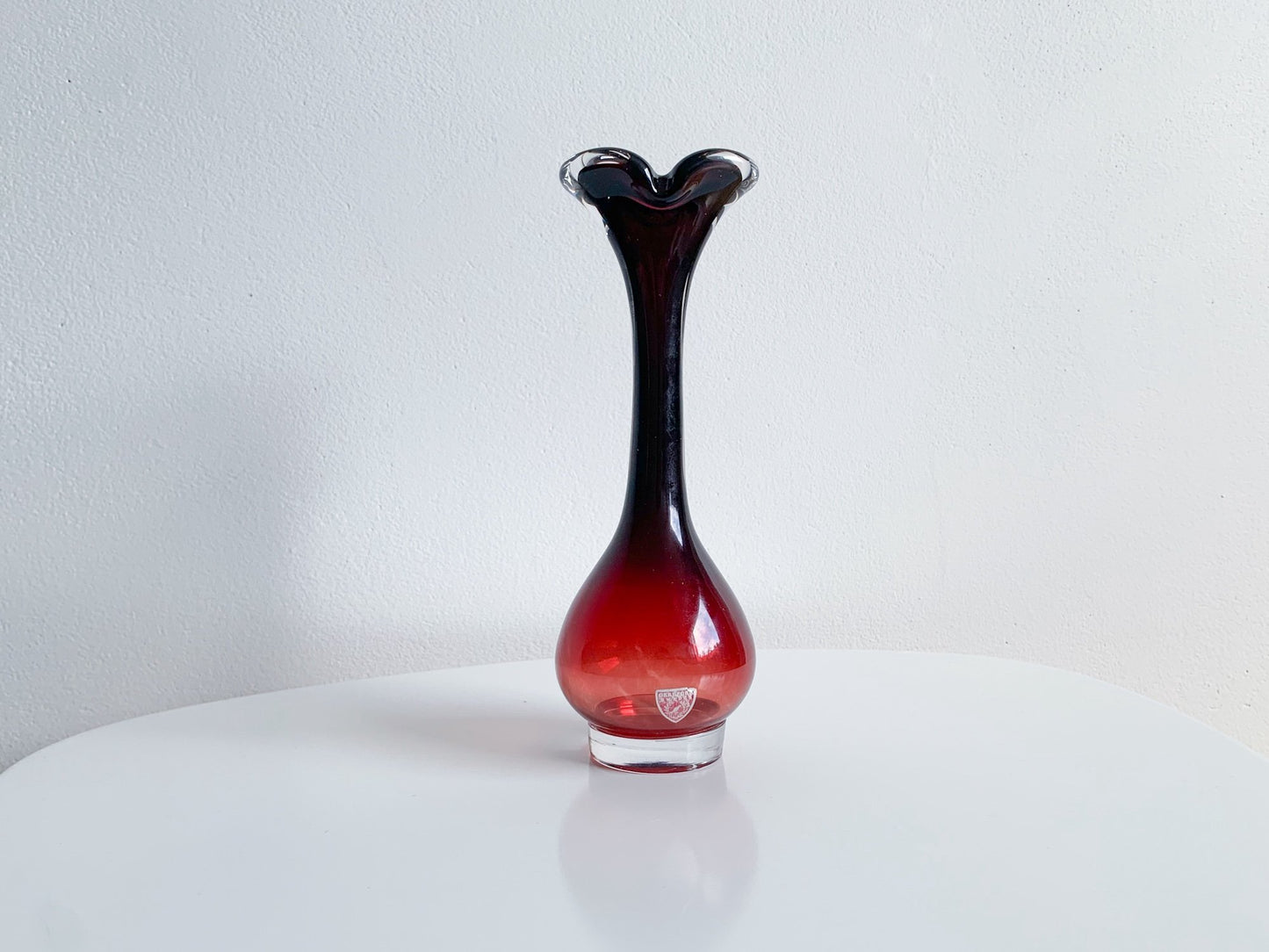 Orrefors Nils Landberg, Vase Tan-si 1950s, sfumato technique
