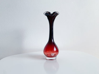 Orrefors Nils Landberg, Vase Tan-si 1950s, sfumato technique