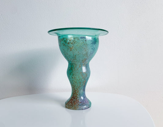 Vintage Art object and vase Cancan, designer Kjell Engman, Kosta Boda Sweden 1991