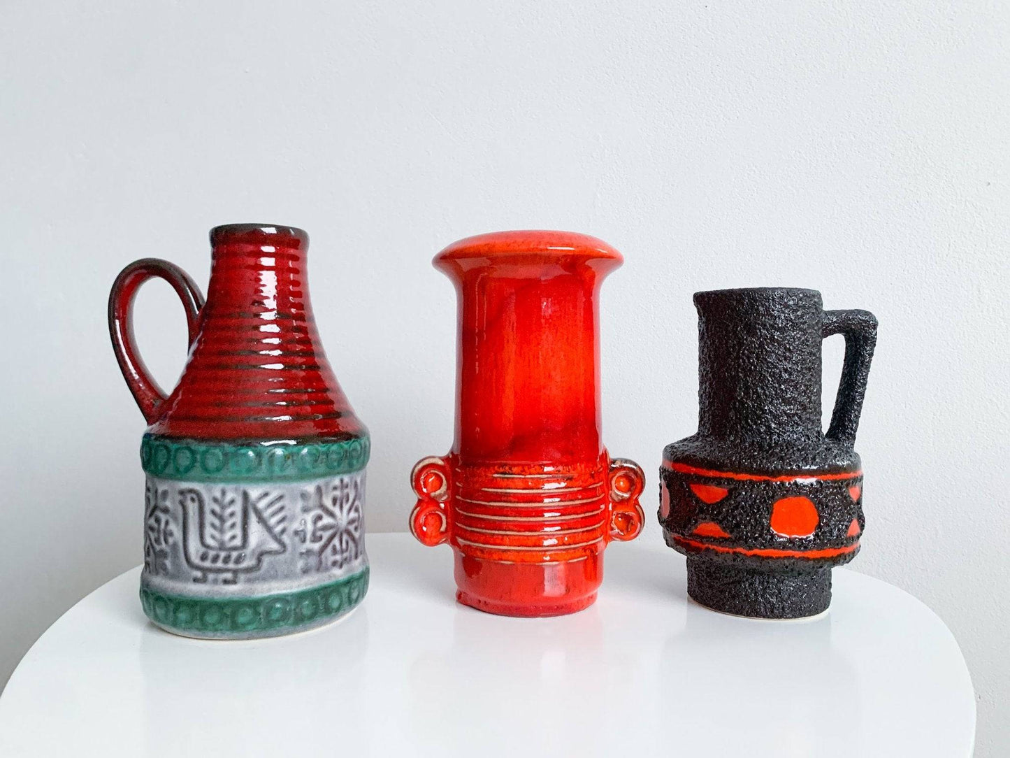 Collection of WGP vases | Vintage German pottery