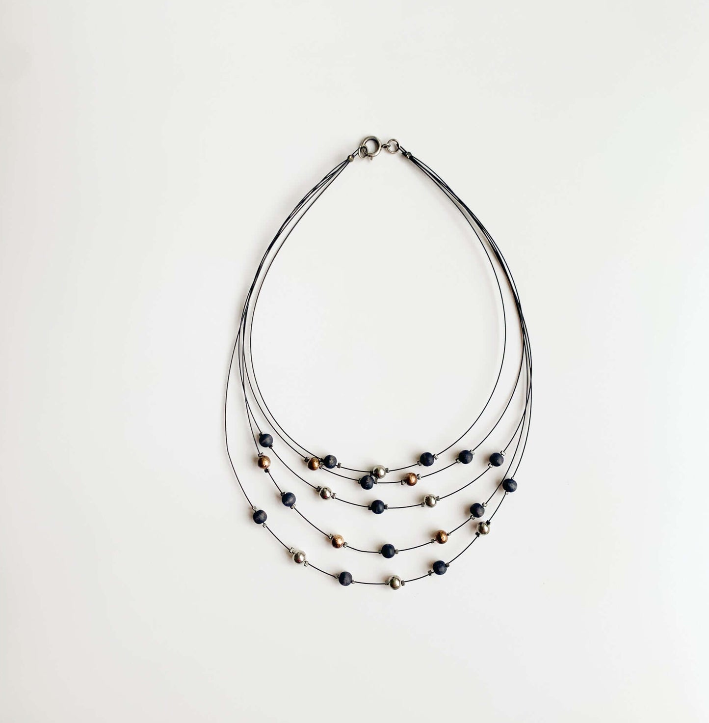 Aarikka Finland | Necklace Helmi | Gold Silver Beads | Molna Vintage