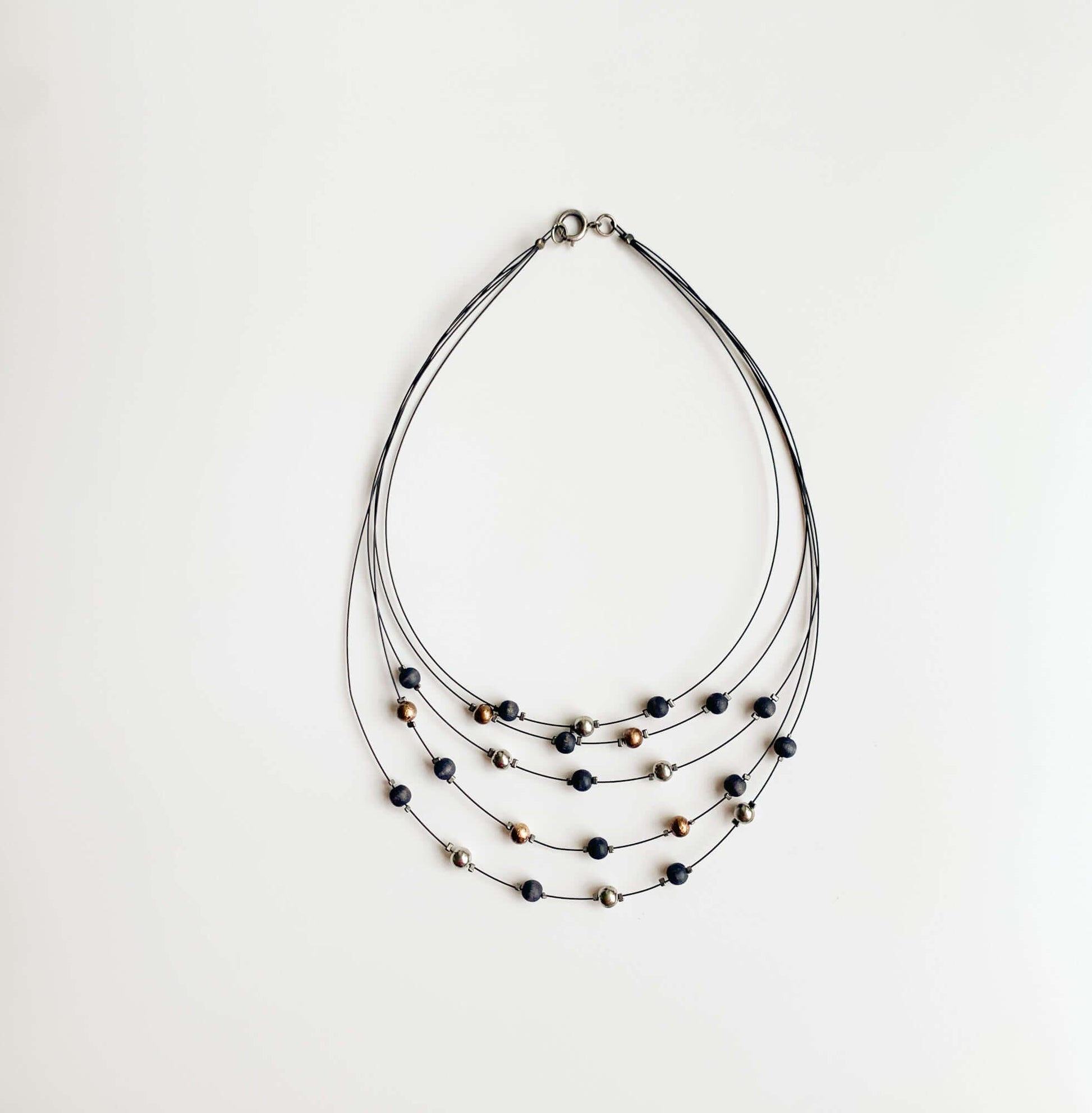 Aarikka Finland | Necklace Helmi | Gold Silver Beads | Molna Vintage