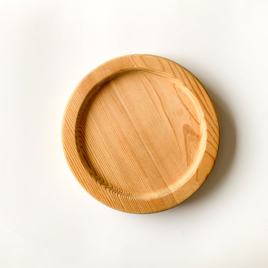 Aarikka Finland | Solid Pine Wooden plate round | Molna Vintage
