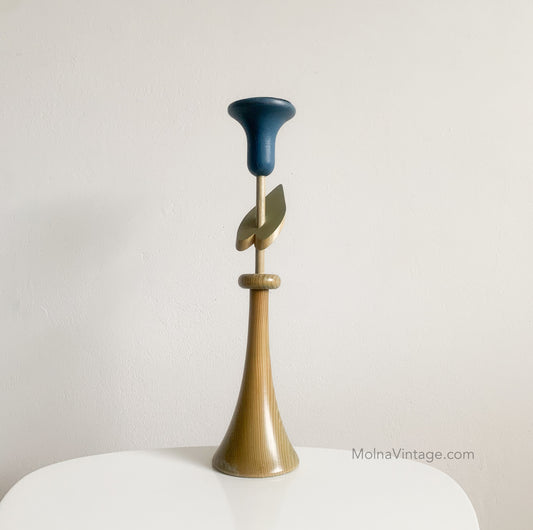 Aarikka Finland | Tulip candle holder | Queen Night Figurine | Molna Vintage