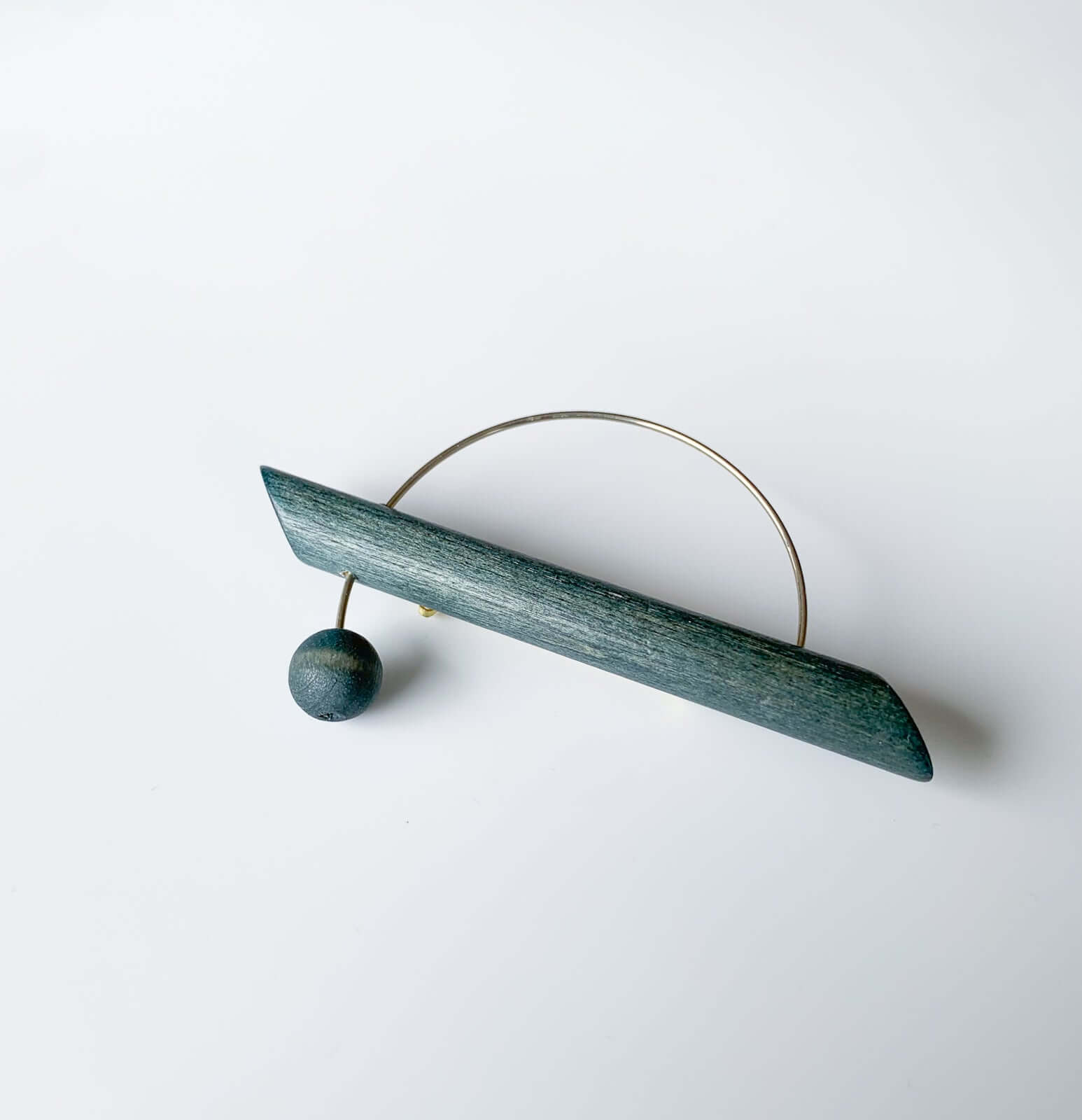 Aarikka Finland | Vintage Brooch Orbit Green | Molna Vintage