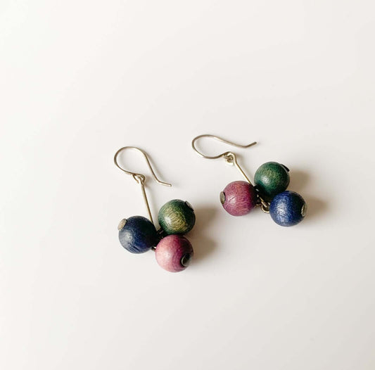 Aarikka Finland | Vintage Earrings Multicolored Berries | Molna Vintage