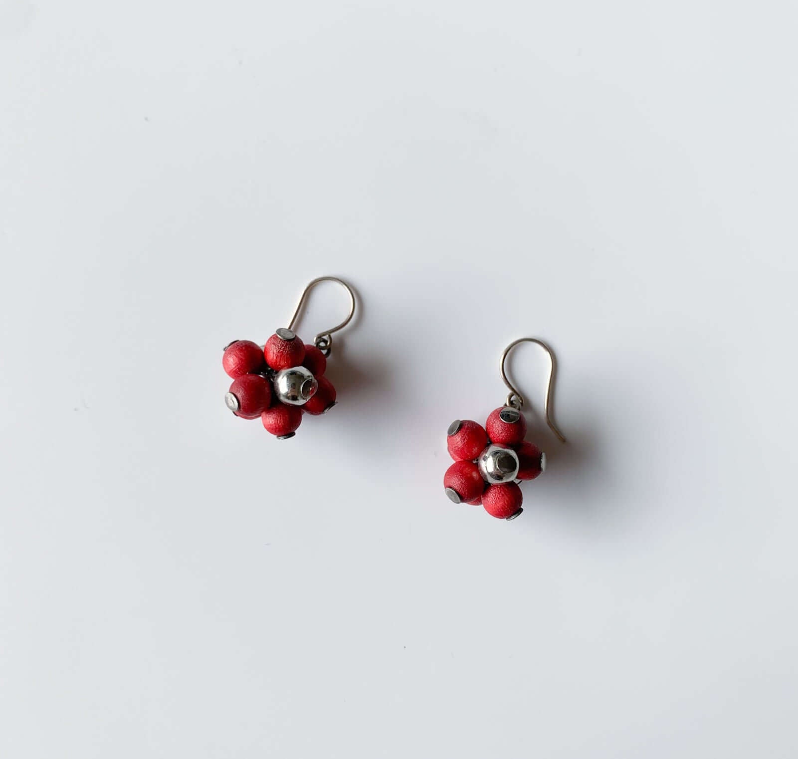 Aarikka Finland | Vintage Earrings Red Berry Beads| Molna Vintage