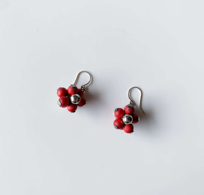 Aarikka Finland | Vintage Earrings Red Berry Beads| Molna Vintage