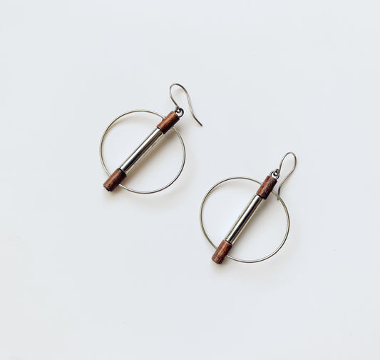 Aarikka Finland | Vintage Earrings Wood Space Age | Molna Vintage