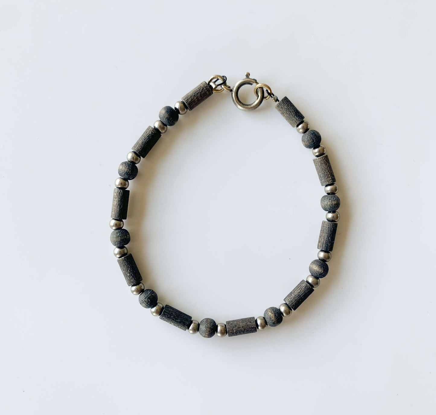 Aarikka Finland | Wood ball bracelet grahite | Molna Vintage