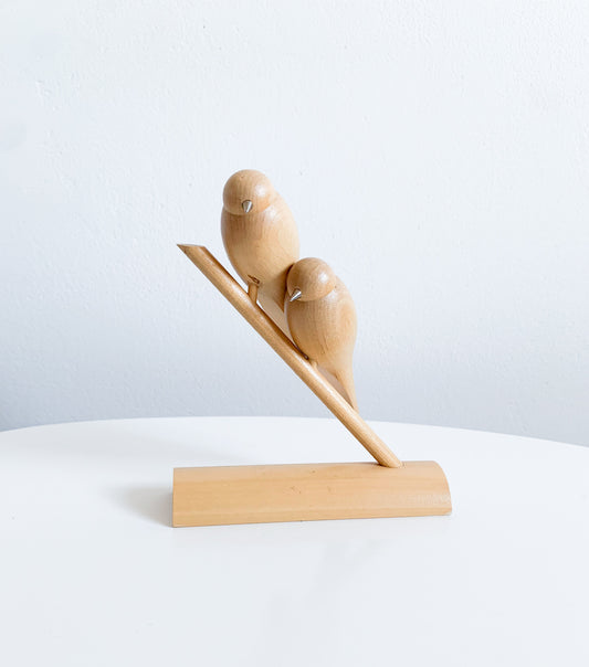 Aarikka Finland | Wooden birds pair sculpture | Molna Vintage