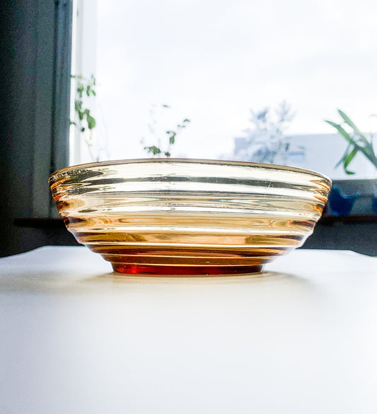 Aino Aalto Bolgeblick Amber Bowl 16cm | Karhula 1930s | Molna Vintage