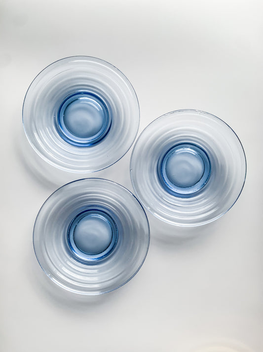 Aino Aalto Bolgeblick Karhula 1930s Set 3 plates | Azure Blue | Molna Vintage