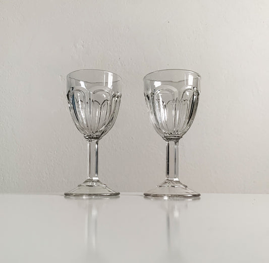 Antique Notsjo Nuutajarvi Glasses Duo | Finland 1910s | Molna Vintage