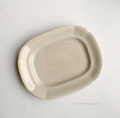 Antique faience platter | two headedeagle mark Arabia Helsingfors | Molna Vintage