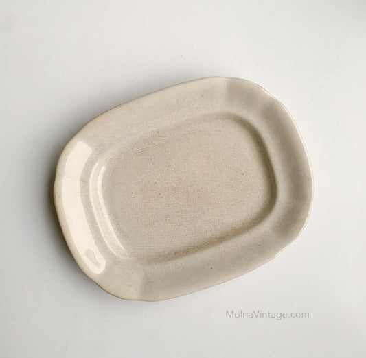 Antique faience platter | two headedeagle mark Arabia Helsingfors | Molna Vintage