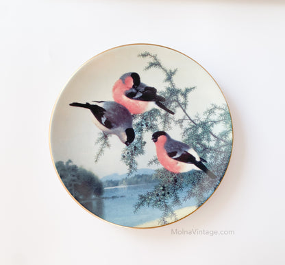 Arabia Bullfinch Juniper plate | Porcelain Bird | Molna Vintage
