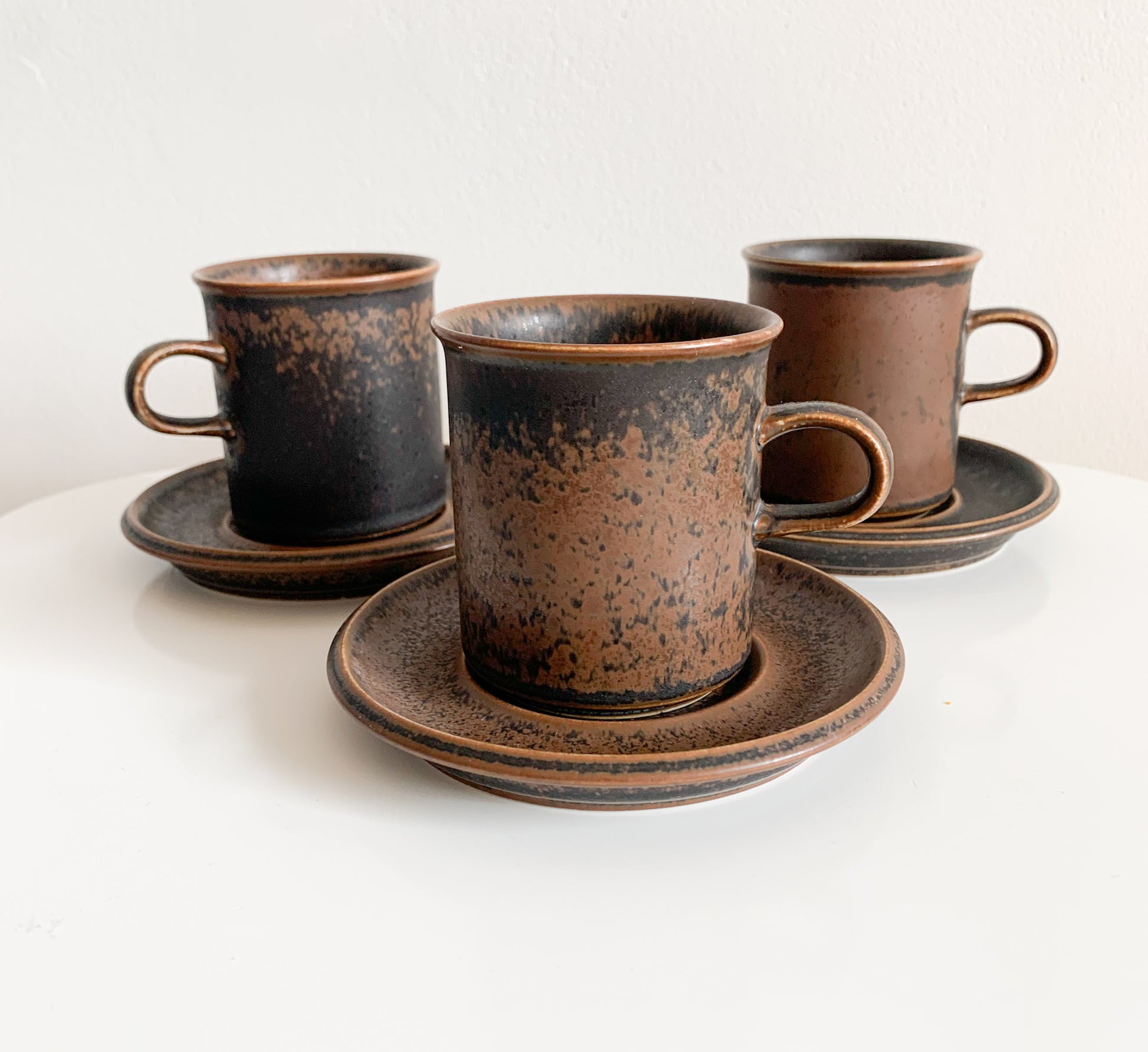 Arabia Finland | Ulla Procope Ruska Trio Coffee Cup | Molna Vintage