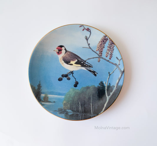 Arabia Goldfinch Branch Wall Plate | von Wright | Molna Vintage
