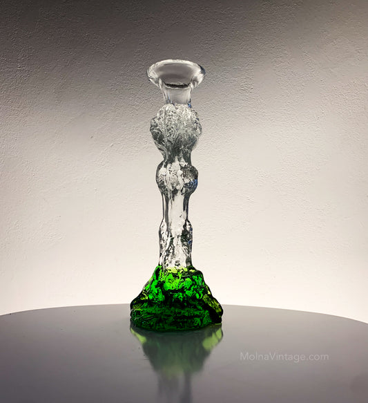 Art Glass Figurine Candle Holder | Kasvimaalla Humppila Finland | Molna Vintage