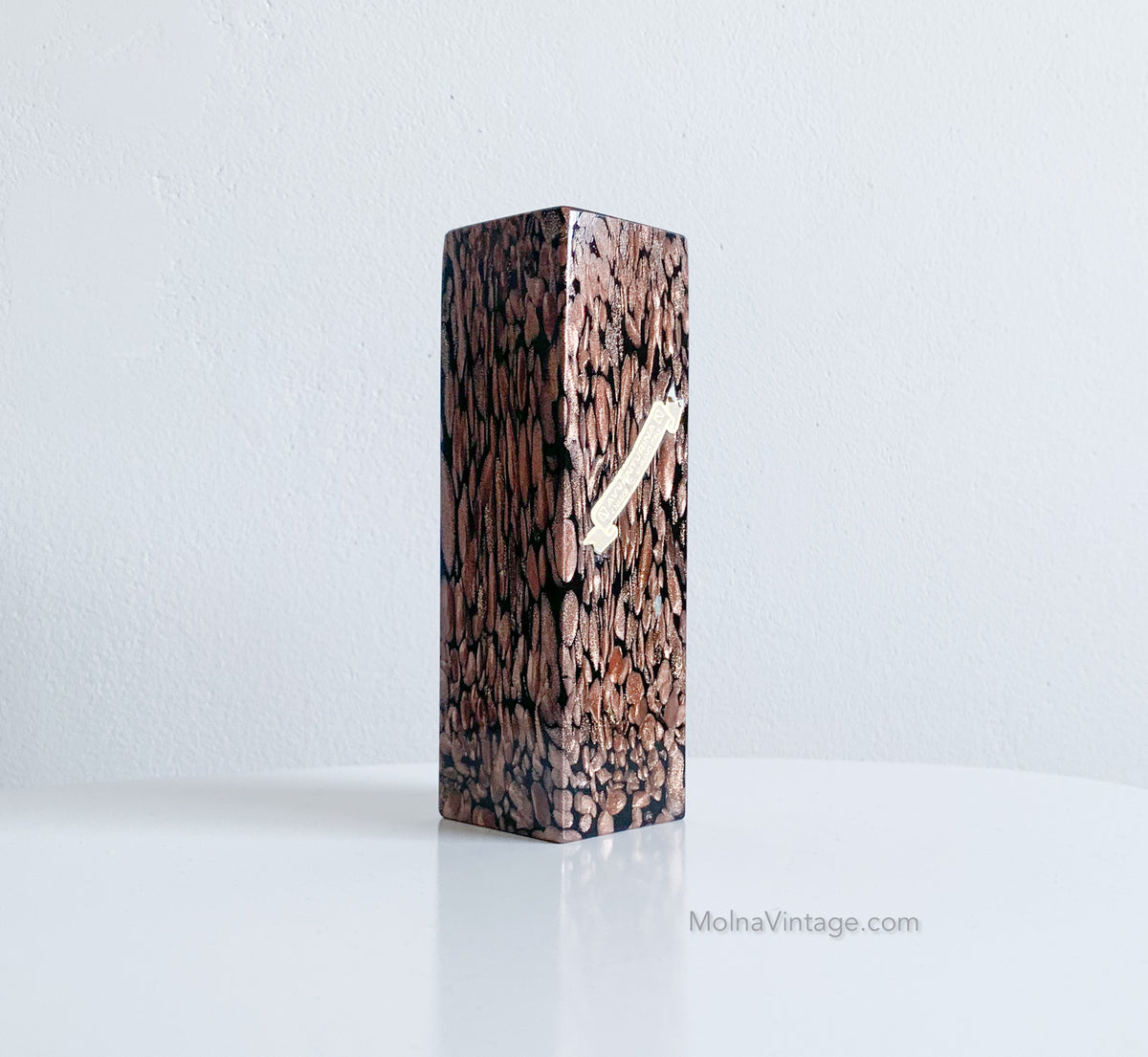 Avventurina Glass Vase | Nason Italy | Molna Vintage