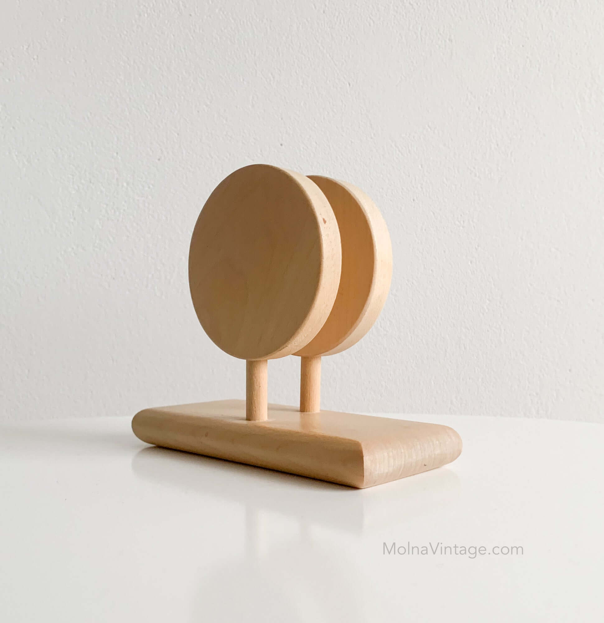 Birch Napkin Holder signed | Aarikka Finland Figurine | Molna Vintage