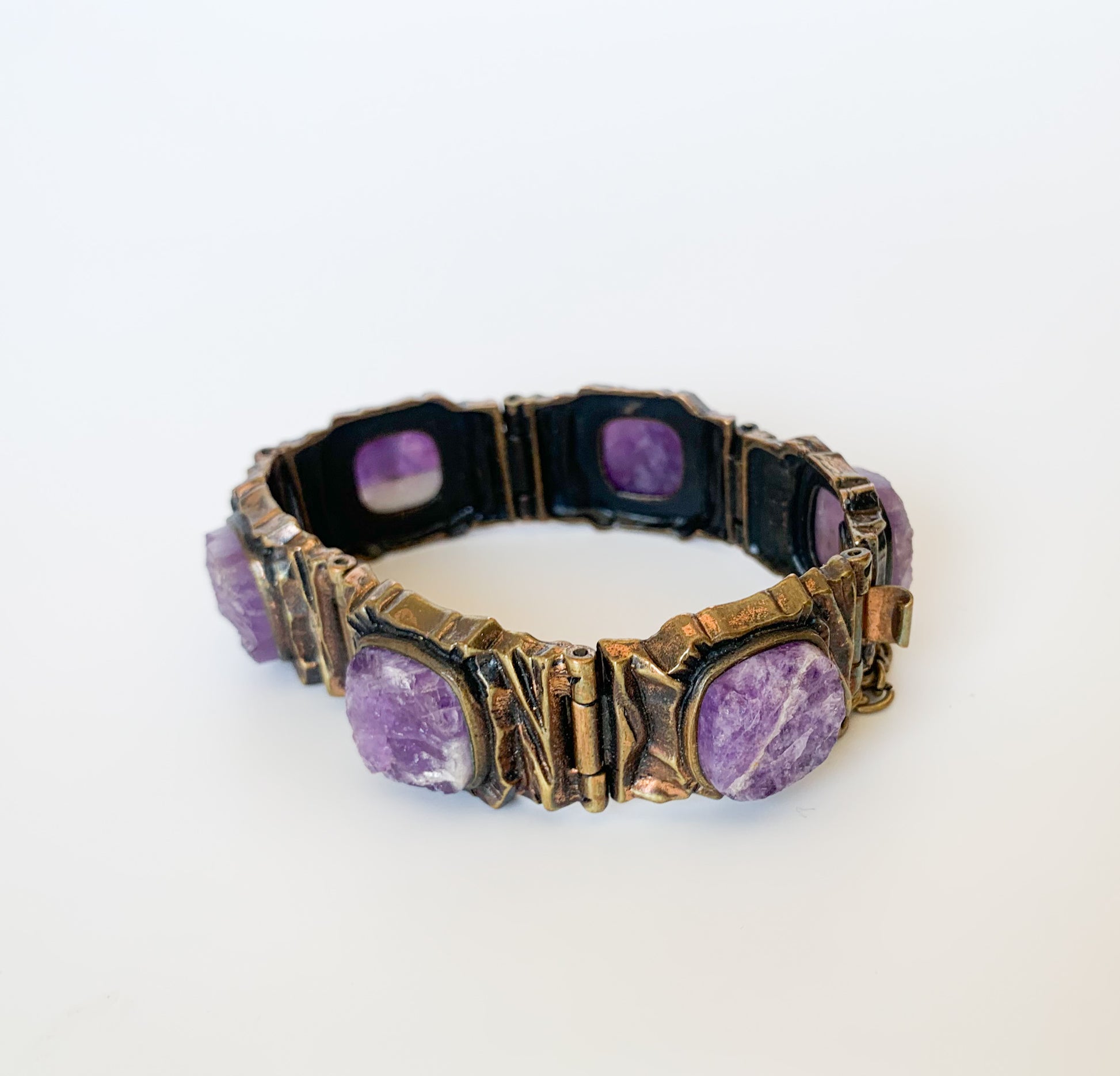 Brutalist Bracelet purple amethyst | Kelo Pentti Sarpaneva | Molna Vintage