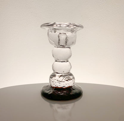 Brutalist Glass Figurine Kivi | Humppila Finland 1980s | Molna Vintage