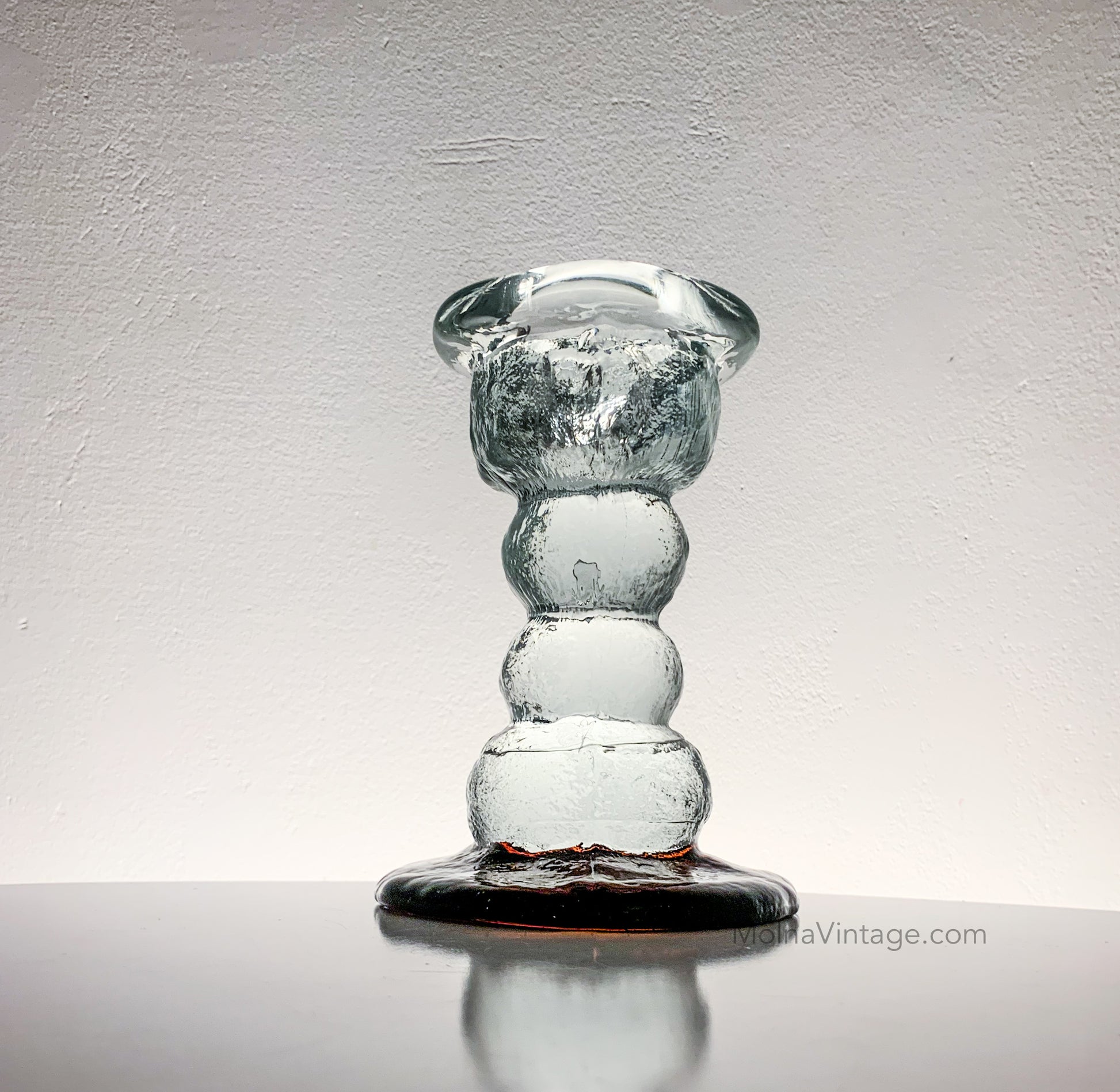 Brutalist Glass Sculpture Kivi set | Humppila Finland | Molna Vintage