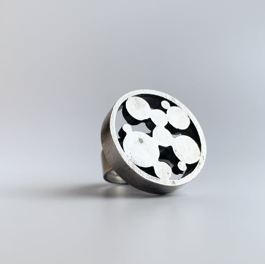 Brutalist Silver ring Jorma Laine | Finnish Jewelry | Molna Vintage