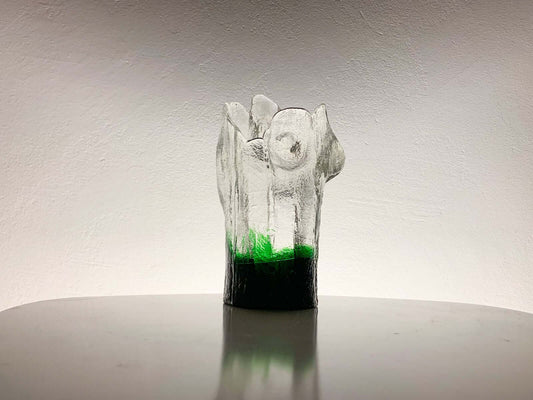 Brutalist Vintage Figurine Stump Green Kumela | Molna Vintage