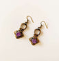 Brutalist bronze earrings Kelo | Pentti Sarpaneva Finland | Molna Vintage 