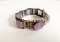Brutalist silver amethyst designer bracelet Pentti Sarpaneva