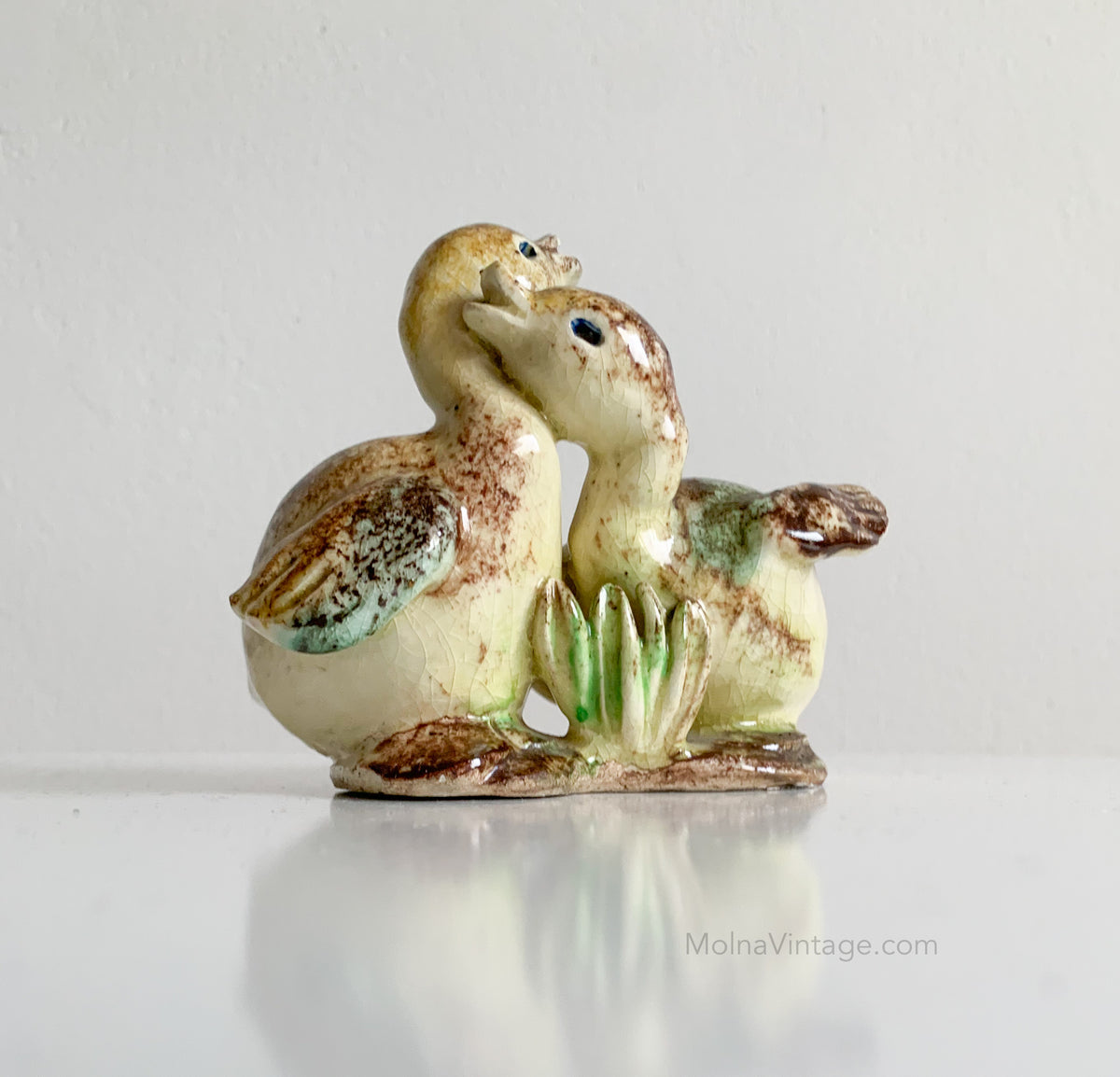 Ceramic Ducks Figurine | Kupittaan Savi Finland | Molna Vintage