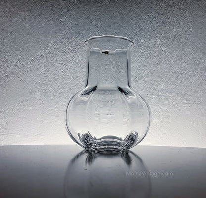 Clear Glass Optical Vase |  Valto Kokko Iittala Finland | Molna Vintage