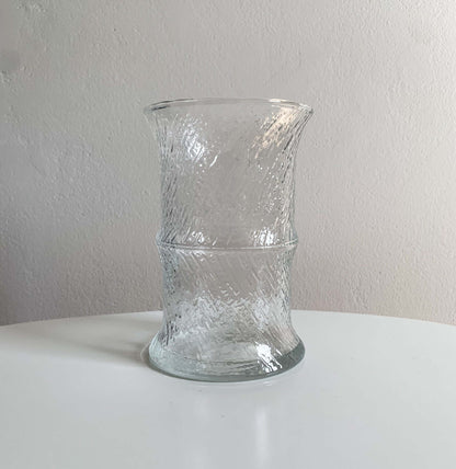 Clear glass vase Veera | Heikki Orvola Nuutajarvi Finland  | Molna Vintage