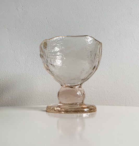 Clear vintage glass figurine | Kivi set Pertti Santalahti Humppila | Molna Vintage