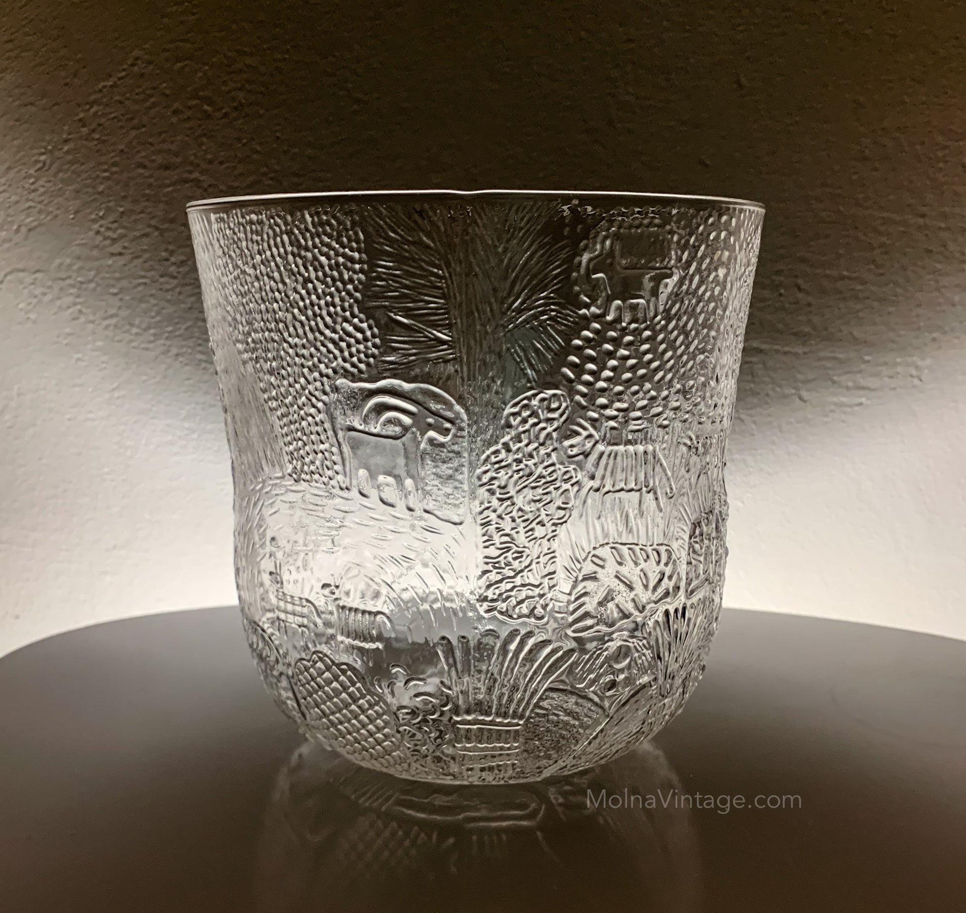 Fauna glass bowl 2L | Oiva Toikka Nuutajarvi Finland | Molna Vintage