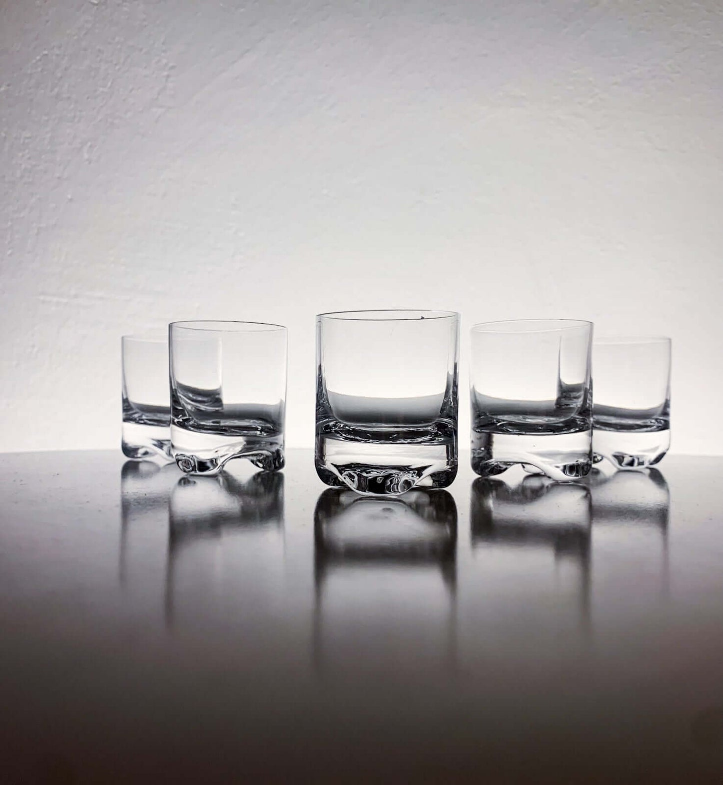 Gaissa Tapio Wirkkala Iittala | Vintage Set clear glass tumblers | Molna Vintage