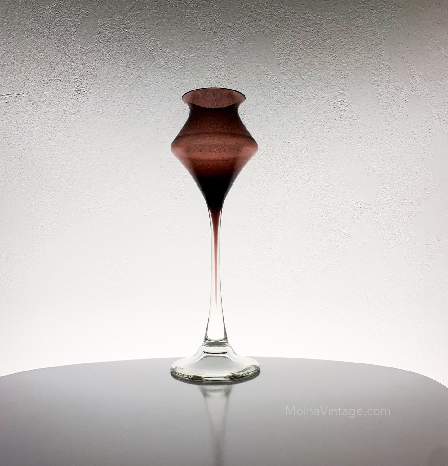 Glass Lilac Candlestick | Sirkku Lehtonen Kumela | Molna Vintage