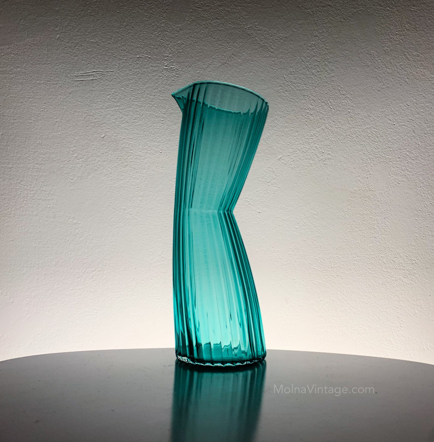 Gluck Iittala Glass Pitcher | Teal Jug | Kati Tuominen Niityla | Molna Vintage