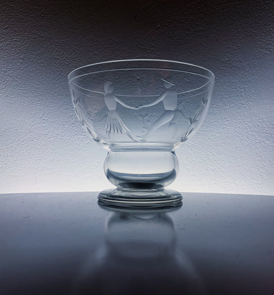 Goran Hongell Karhula 1930s | Etched Vase Dances | Molna Vintage